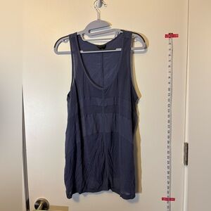 Club Monaco Silk Women's Blue Sleeveless Top